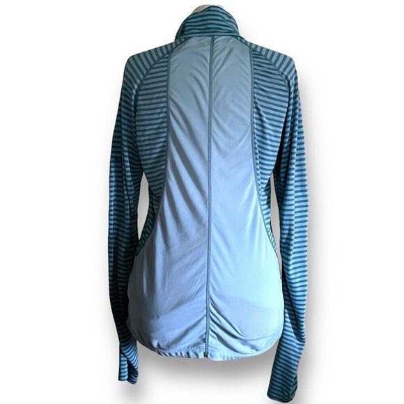 Columbia Womens Saturday Trail Omni-Wick Base Layer Shirt Sz Small Blue Stripe - Picture 5 of 7